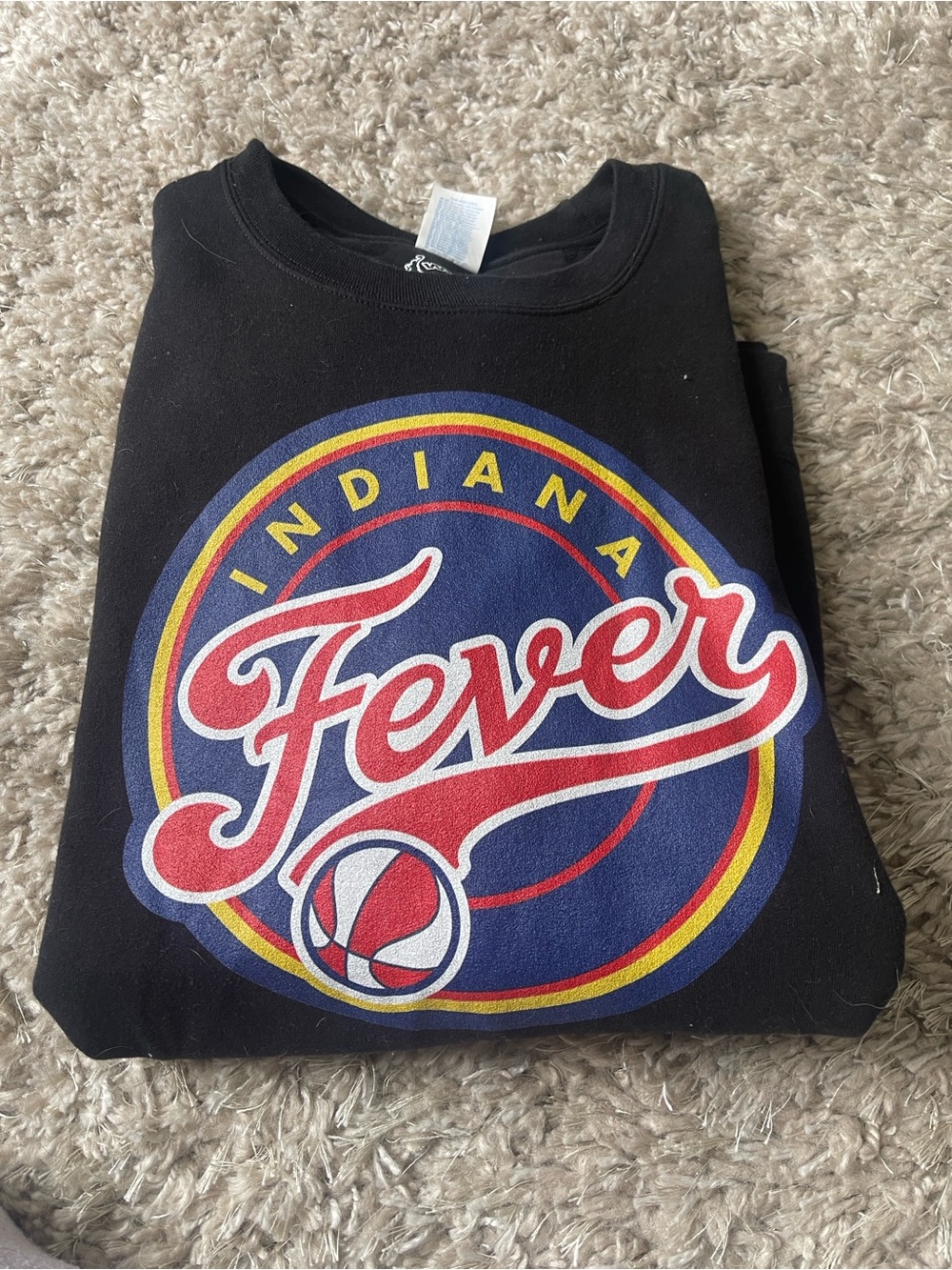 Indiana Fever Black Graphic Crewneck Sweatshirt